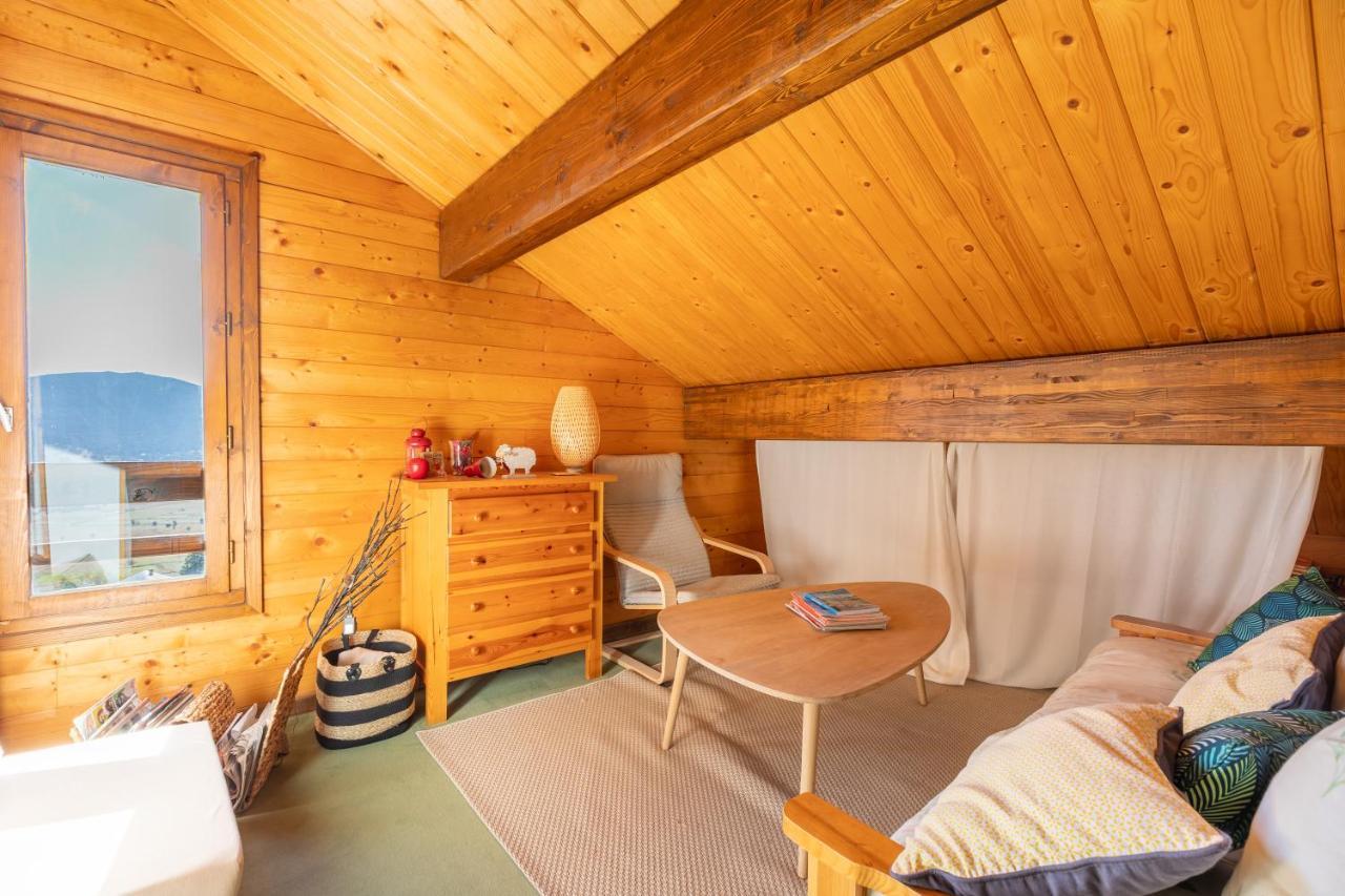 Chalet Les Tilleuls - Jolie Vue Montagne Et Lac ليز أونجليه المظهر الخارجي الصورة